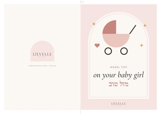 Preview of New baby girl card