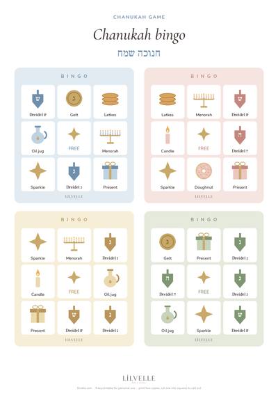 Preview of Chanukah bingo