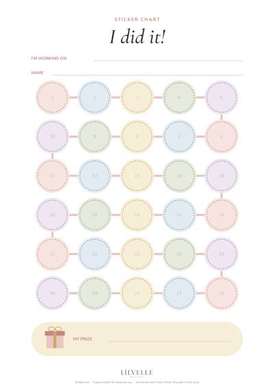Preview of Sticker reward chart