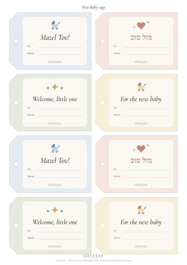 Preview of New baby tags