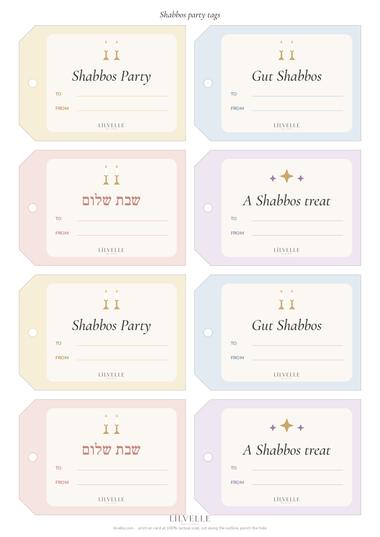 Preview of Shabbos party tags